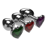 Multicolor Smooth Massager Anal Plug / Crystal Jewelry Heart Anal Butt for Adult - EVE's SECRETS