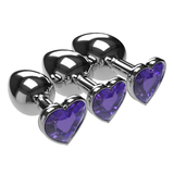 Multicolor Smooth Massager Anal Plug / Crystal Jewelry Heart Anal Butt for Adult - EVE's SECRETS