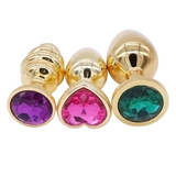 Multicolor Smooth Massager Anal Plug / Crystal Jewelry Heart Anal Butt for Adult - EVE's SECRETS