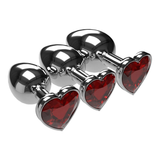 Multicolor Smooth Massager Anal Plug / Crystal Jewelry Heart Anal Butt for Adult - EVE's SECRETS
