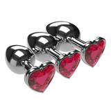 Multicolor Smooth Massager Anal Plug / Crystal Jewelry Heart Anal Butt for Adult - EVE's SECRETS