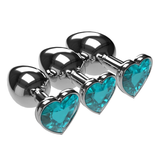 Multicolor Smooth Massager Anal Plug / Crystal Jewelry Heart Anal Butt for Adult - EVE's SECRETS