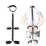 Halsband für Sexspiel/BDSM-Bondage für Paare/Sexspielzeug, Handschelle aus PU-Leder