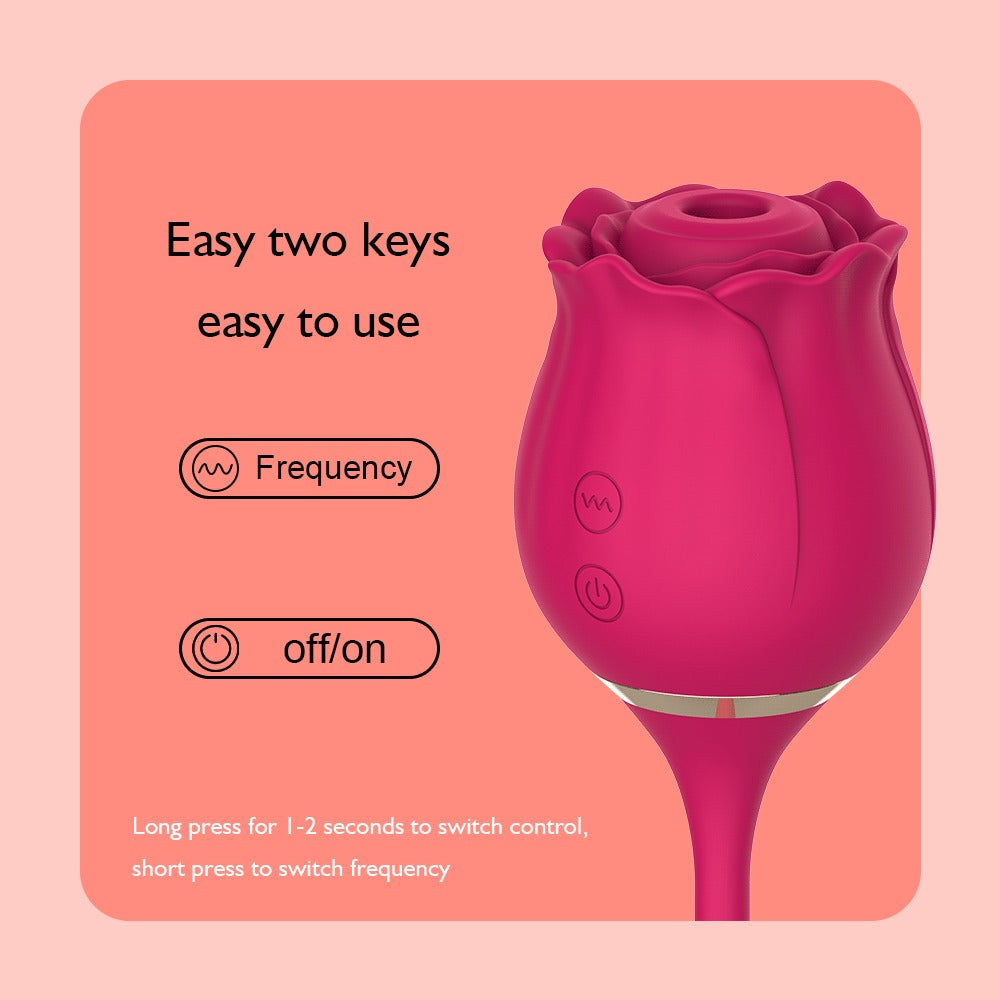 Rose Sucking Vaginal Vibrators / Clitoris Stimulation Vibrating Eggs / Sex Toys for Adults - EVE's SECRETS