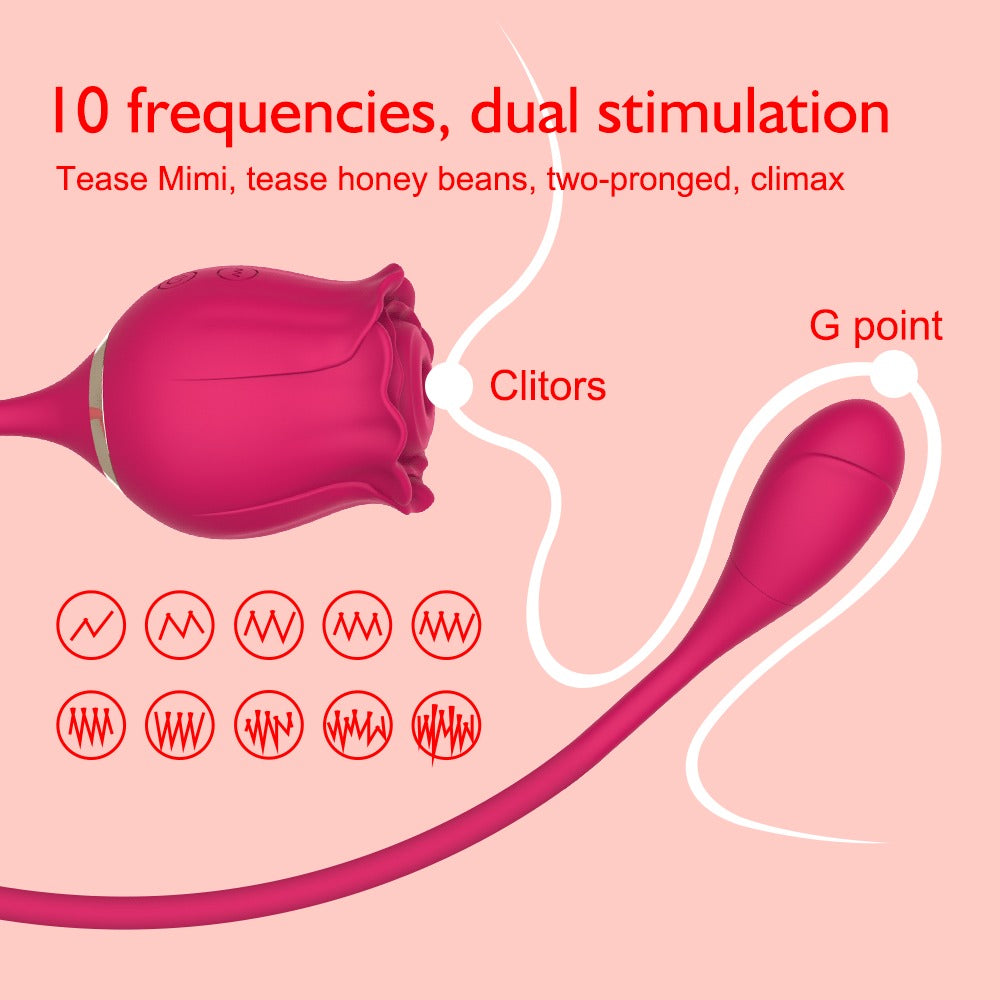 Rose Sucking Vaginal Vibrators / Clitoris Stimulation Vibrating Eggs / Sex Toys for Adults - EVE's SECRETS