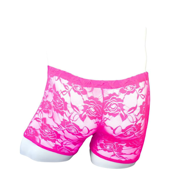 Men's Lace See Through Hollow Out Underwear / Sexy Male Transparent Boxer Shorts - EVE's SECRETS