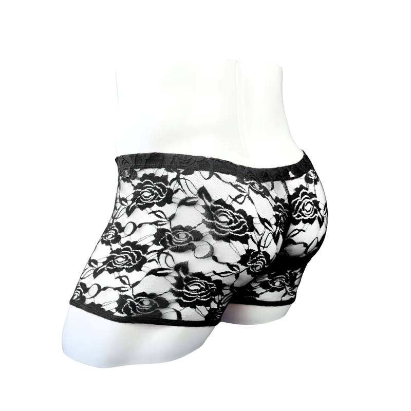 Men's Lace See Through Hollow Out Underwear / Sexy Male Transparent Boxer Shorts - EVE's SECRETS
