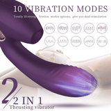 Powerful Suction Vibrators / 2 in 1 Sex Toys for G-spot and Clitoral Stimulation - EVE's SECRETS
