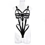 One-Piece Bandage Bodysuit For Women / Black Exotic Costume / Open Sexy Clothing - EVE's SECRETS