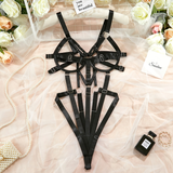 One-Piece Bandage Bodysuit For Women / Black Exotic Costume / Open Sexy Clothing - EVE's SECRETS