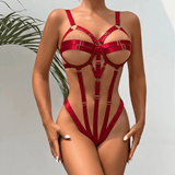 One-Piece Bandage Bodysuit For Women / Black Exotic Costume / Open Sexy Clothing - EVE's SECRETS