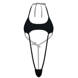 One-Piece Sexy G-String Female Swimwear / Mini Bikini Lingerie Halter Bodysuit Underwear - EVE's SECRETS
