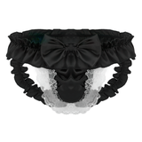Open Butt Wetlook Male Panties Lingerie / Sexy Bowknot Satin Briefs Underwear For Men - EVE's SECRETS