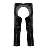 Open Crotch Cowboy Chaps / Black Faux Leather Pants for Men / Male Sexy Wet Look Outfits - EVE's SECRETS