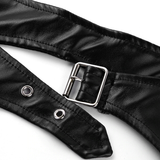 Open Crotch Cowboy Chaps / Black Faux Leather Pants for Men / Male Sexy Wet Look Outfits - EVE's SECRETS