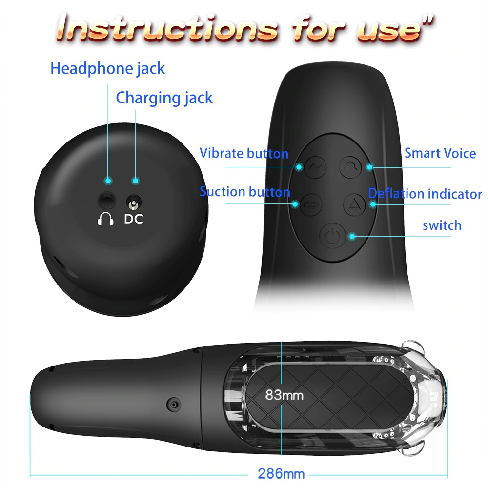 Oral Sex Male Masturbator / Blowjob Automatic Vibrating / Adult Sex Toy for Men - EVE's SECRETS