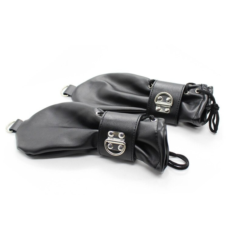 Patent Leather Handcuffs for Sex Game / BDSM Adult Gloves for Flirting - EVE's SECRETS