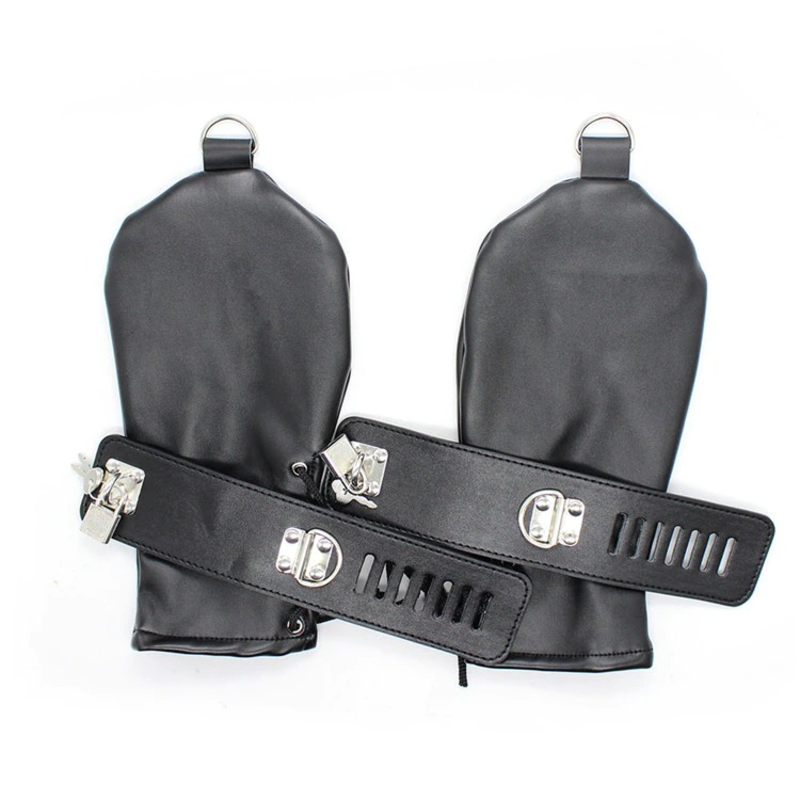 Patent Leather Handcuffs for Sex Game / BDSM Adult Gloves for Flirting - EVE's SECRETS