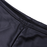 Patent Leather Ladies Panties with Lace Up / Sexy Black Hollow Out Side Briefs - EVE's SECRETS