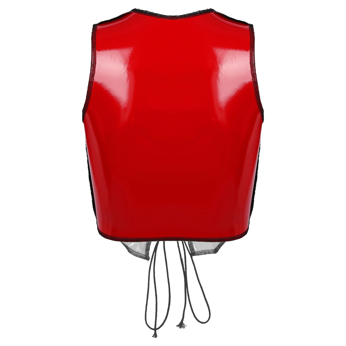 Patent Leather Wet Look Crop Top / Shiny Sleeveless Short Vest for Ladies - EVE's SECRETS
