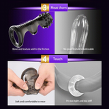 Penis Silicone Extender for Men / Erection Erotic Sex Toy / Adult Enlargement Glans Cover - EVE's SECRETS