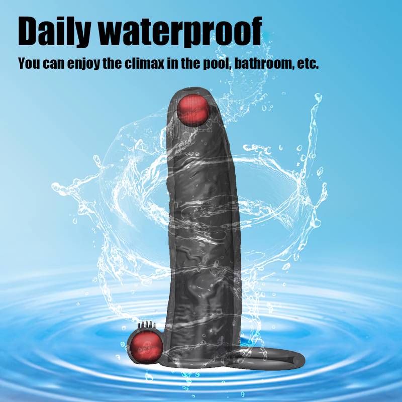 Vibrating Penis Extender with Ring and Clitoral Massage Function / Sex Toy for Men and Couples - EVE's SECRETS