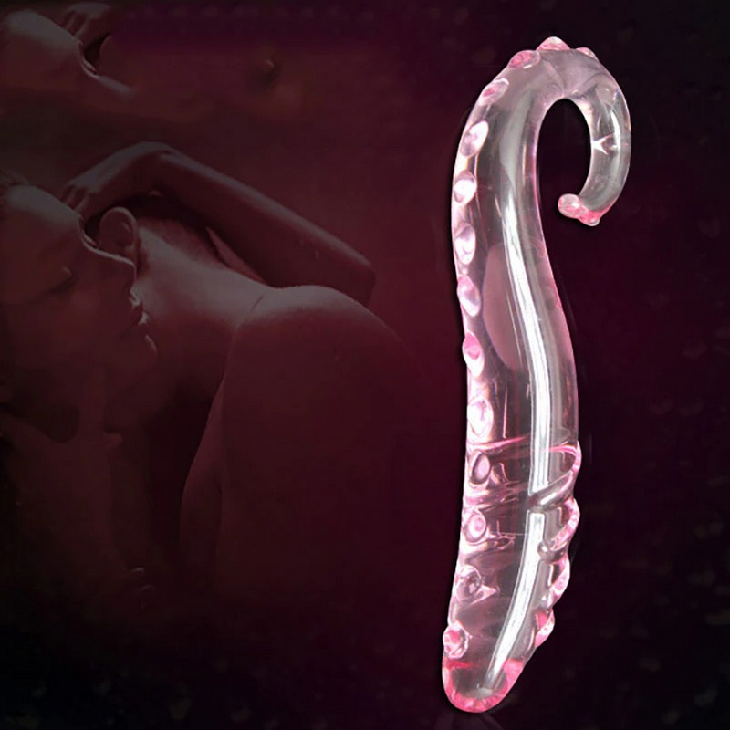 Pink Double Sided Special Glass Dildo / Lesbian G-Spot Anal Plug / Female Sex Toys - EVE's SECRETS