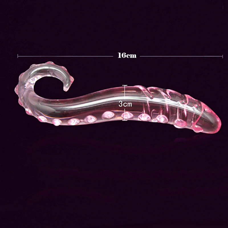 Pink Double Sided Special Glass Dildo / Lesbian G-Spot Anal Plug / Female Sex Toys - EVE's SECRETS