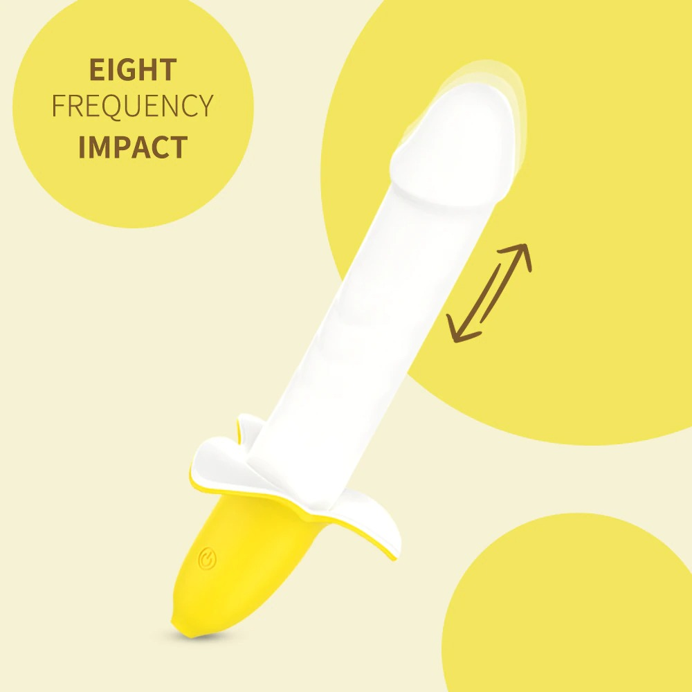 Powerful Banana Vibrator for Ladies / Pulse Retractable Dildo Clitoral Stimulator - EVE's SECRETS