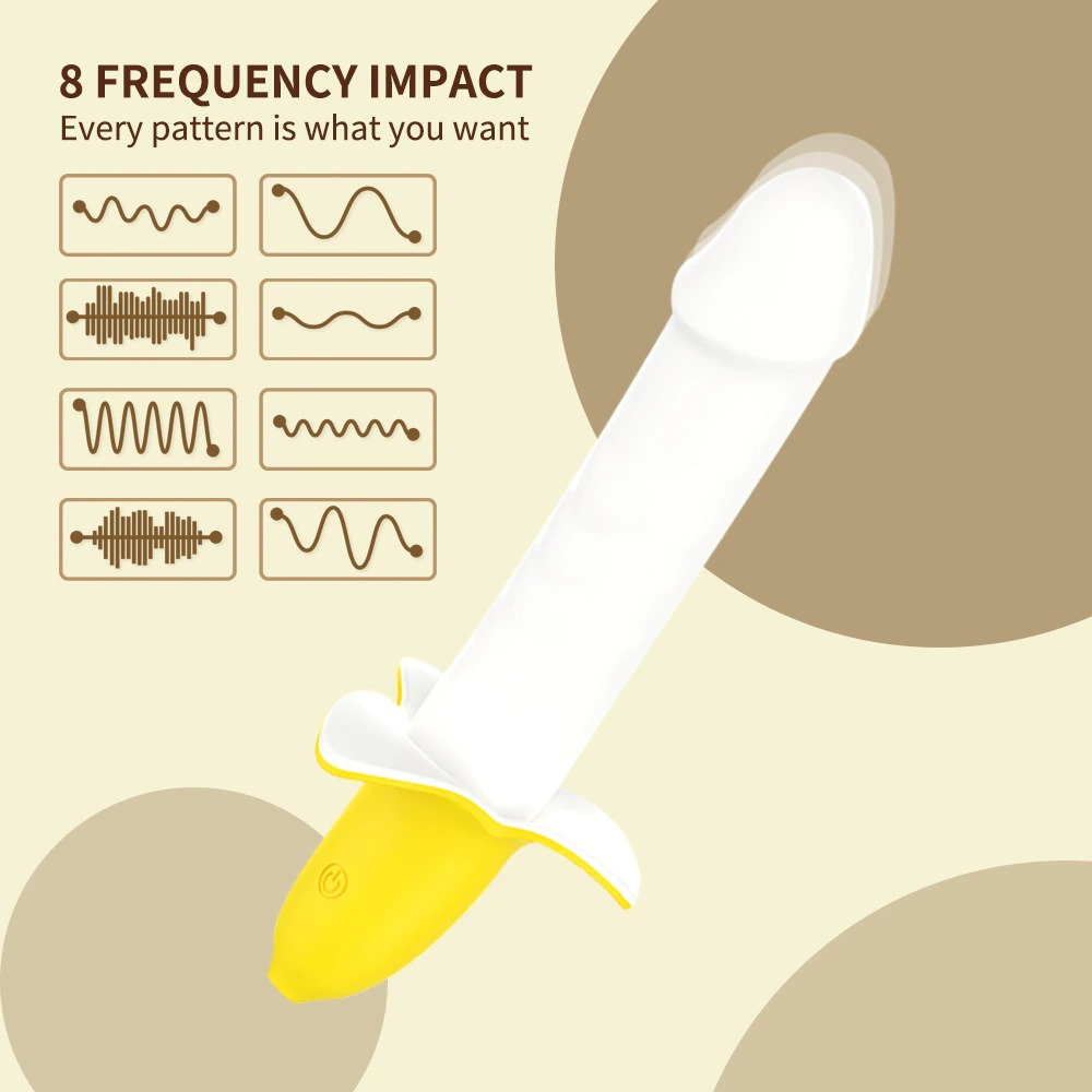 Powerful Banana Vibrator for Ladies / Pulse Retractable Dildo Clitoral Stimulator - EVE's SECRETS