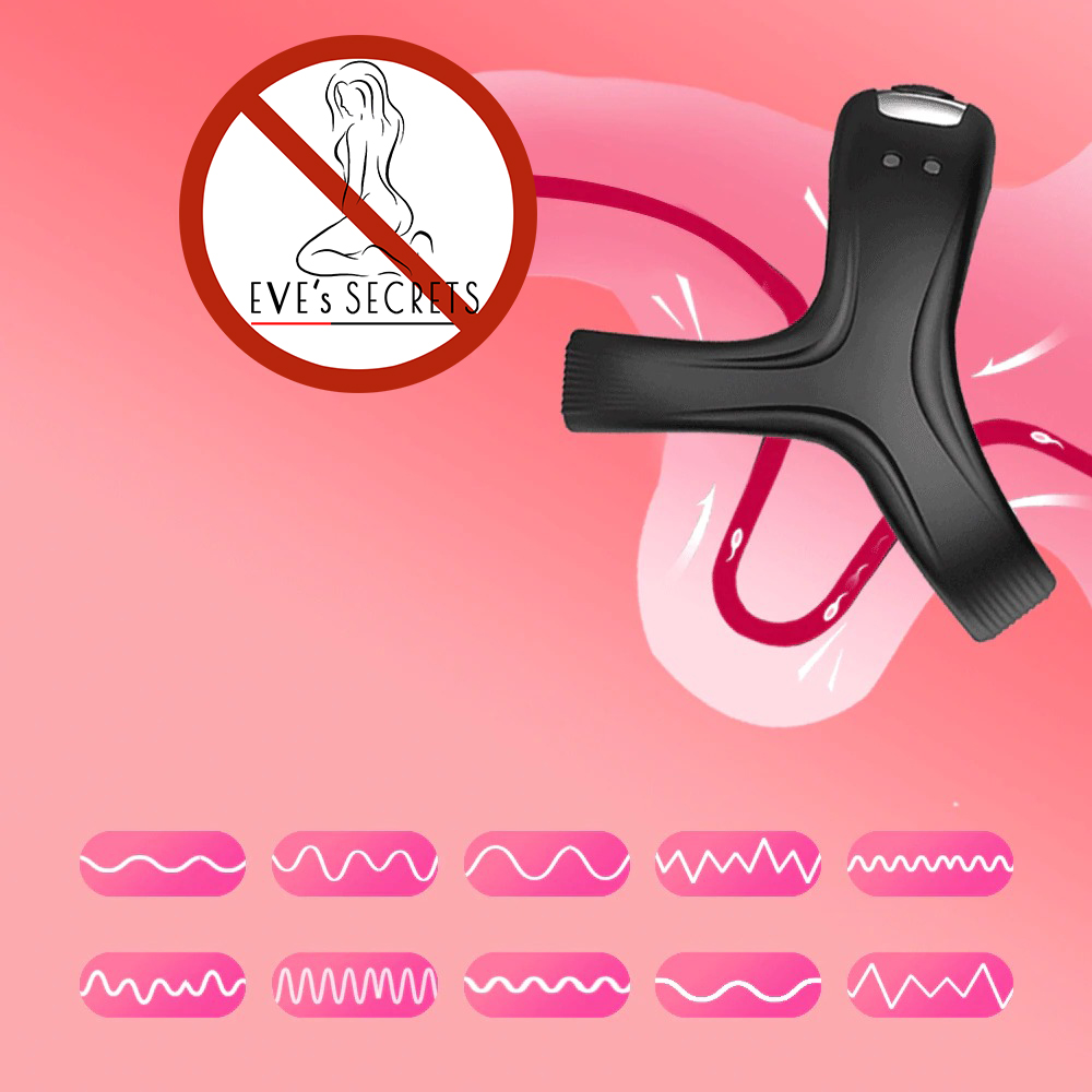 Powerful Cock Ring Vibrator / Men's Penis Cockring for Delay Ejaculation / Sex Toys for Adults - EVE's SECRETS