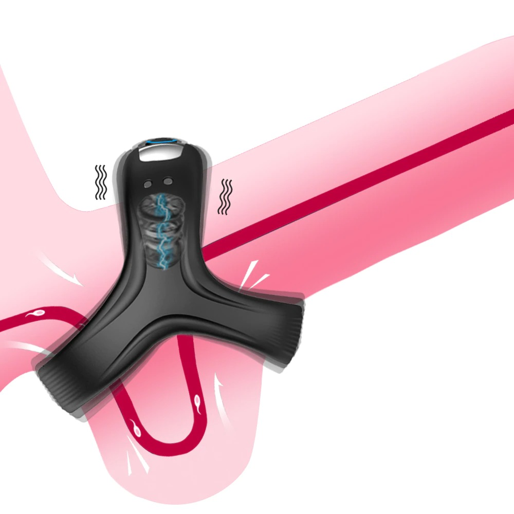 Powerful Cock Ring Vibrator / Men's Penis Cockring for Delay Ejaculation / Sex Toys for Adults - EVE's SECRETS