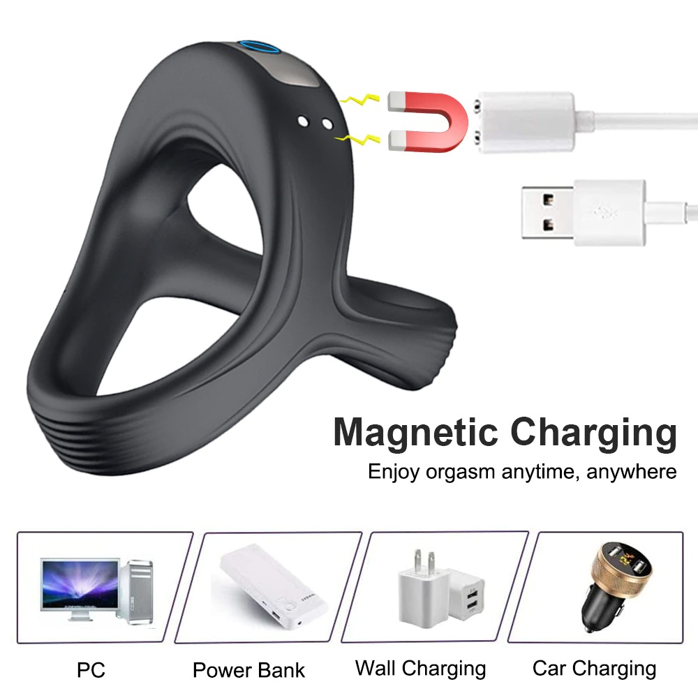 Powerful Cock Ring Vibrator / Men's Penis Cockring for Delay Ejaculation / Sex Toys for Adults - EVE's SECRETS
