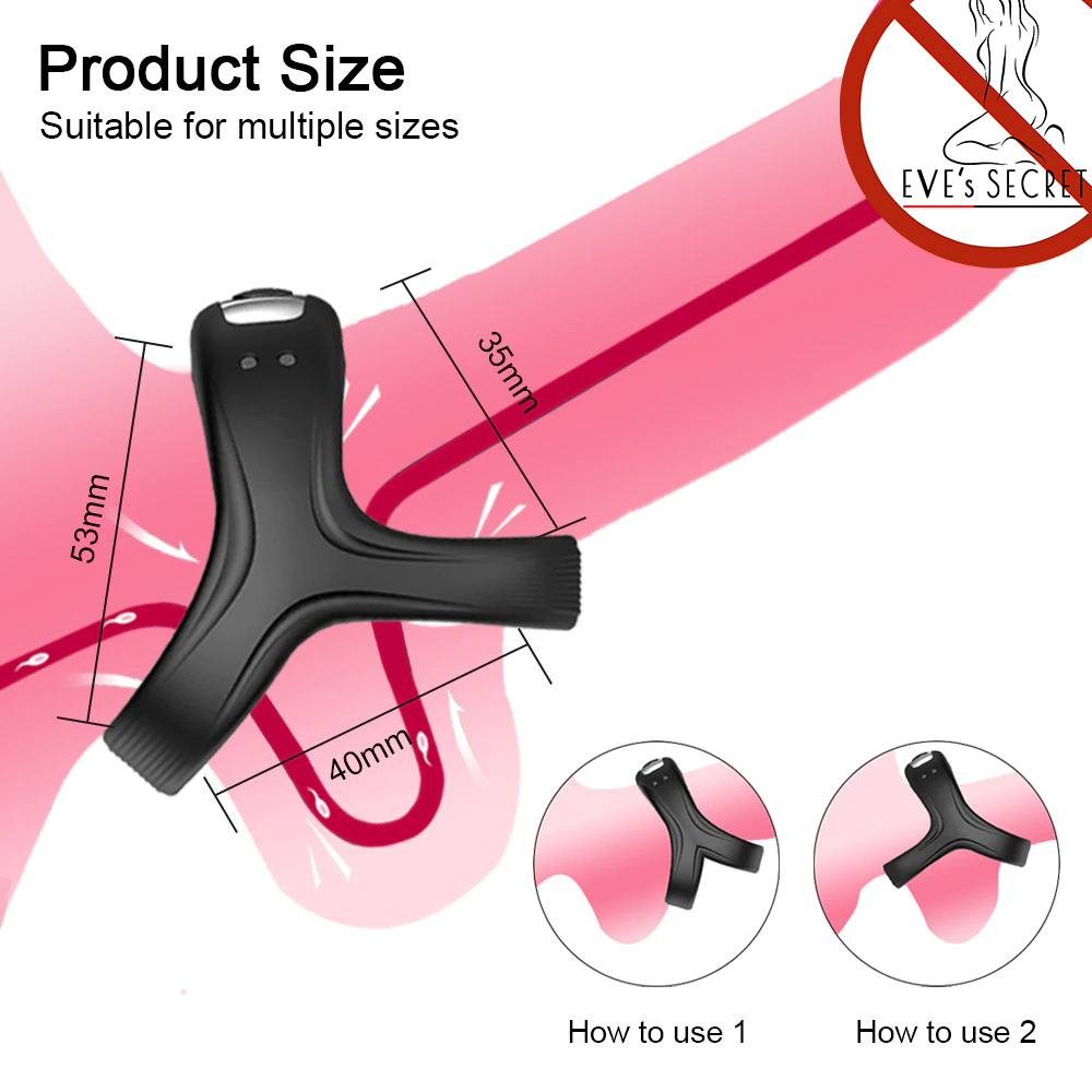 Powerful Cock Ring Vibrator / Men's Penis Cockring for Delay Ejaculation / Sex Toys for Adults - EVE's SECRETS