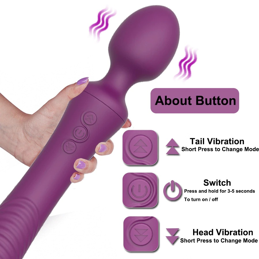 Powerful Magic Wand Vibrator / Clitoral and G-Spot Stimulator - EVE's SECRETS