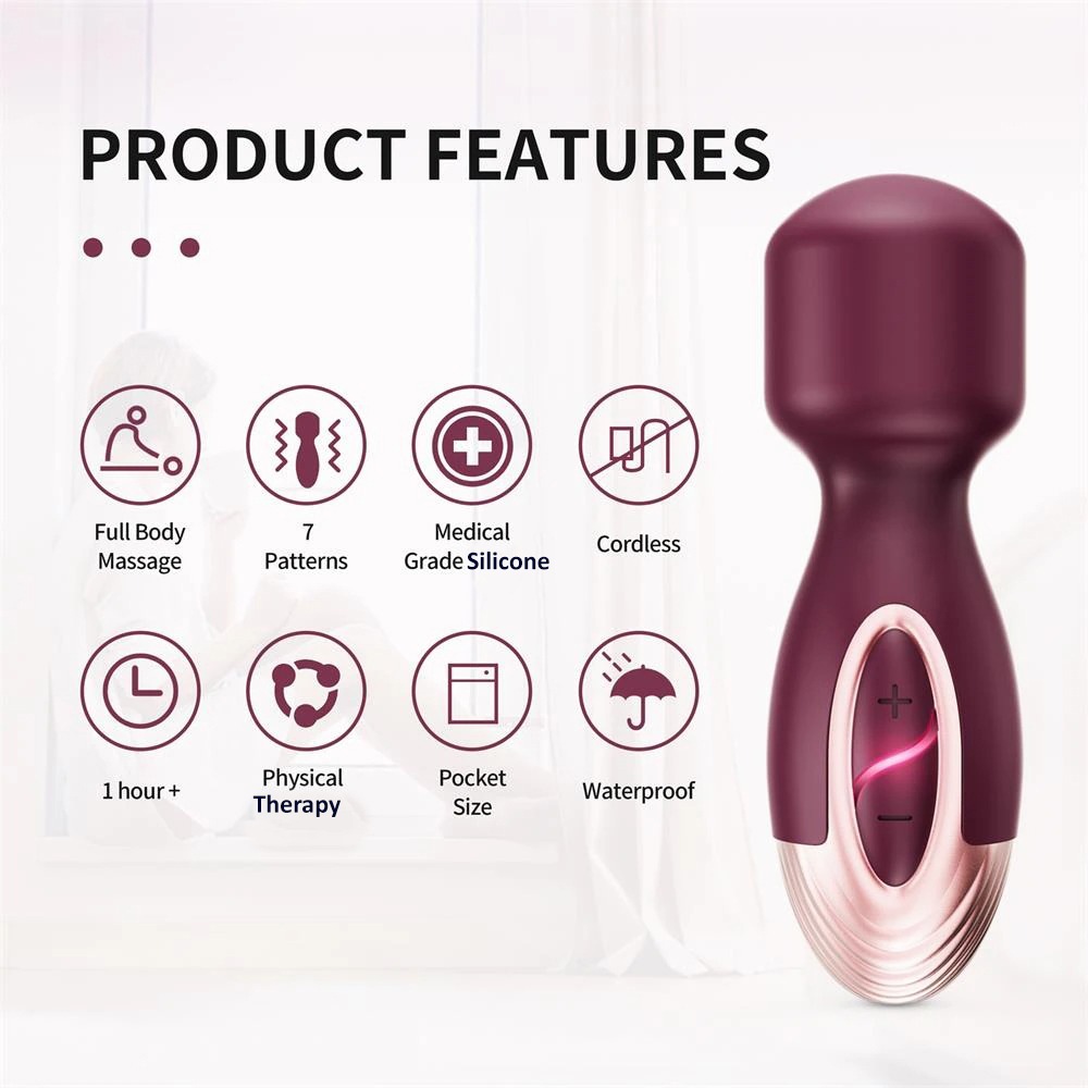 Powerful Mini Wand Vibrator for Women / Clitoral Stimulator / Body Massager - EVE's SECRETS
