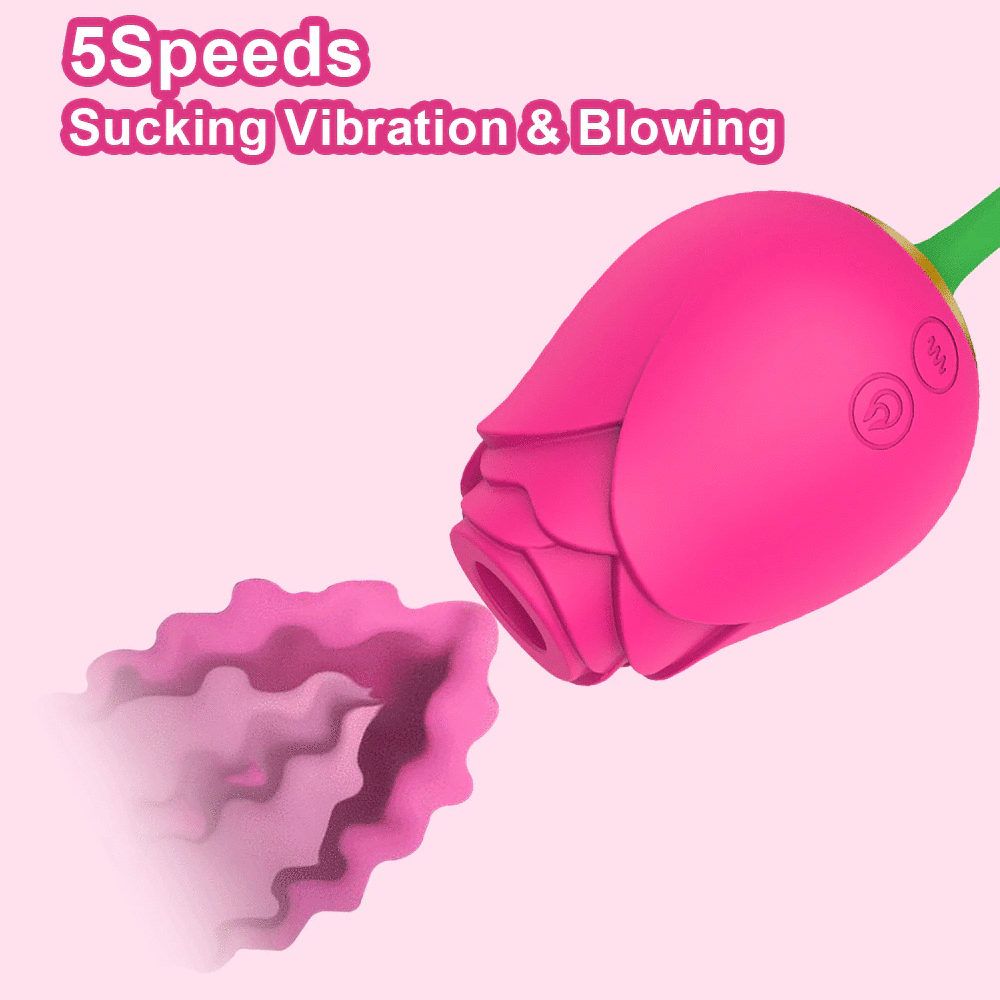 Powerful Rose Sucking Vibrator for Women with Love Egg / Clitoris Stimulation Sex Toys - EVE's SECRETS