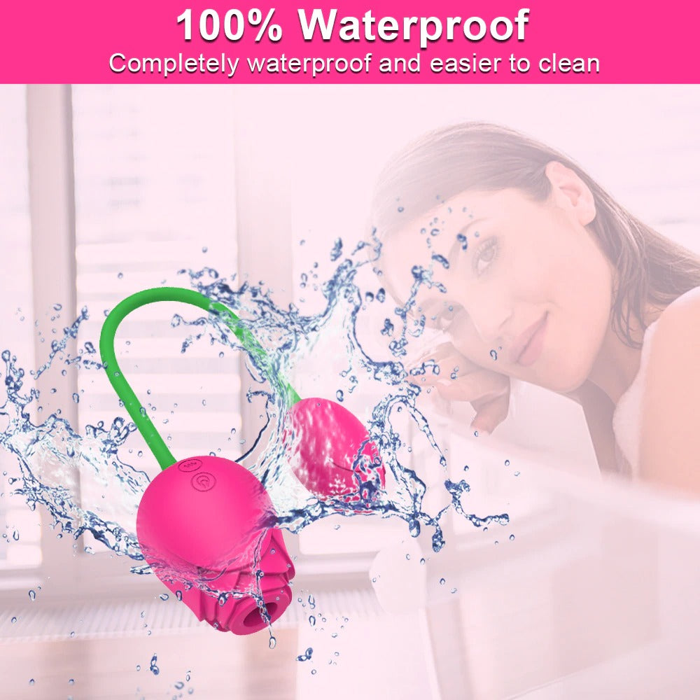 Powerful Rose Sucking Vibrator for Women with Love Egg / Clitoris Stimulation Sex Toys - EVE's SECRETS