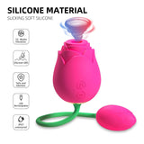 Powerful Rose Sucking Vibrator for Women with Love Egg / Clitoris Stimulation Sex Toys - EVE's SECRETS
