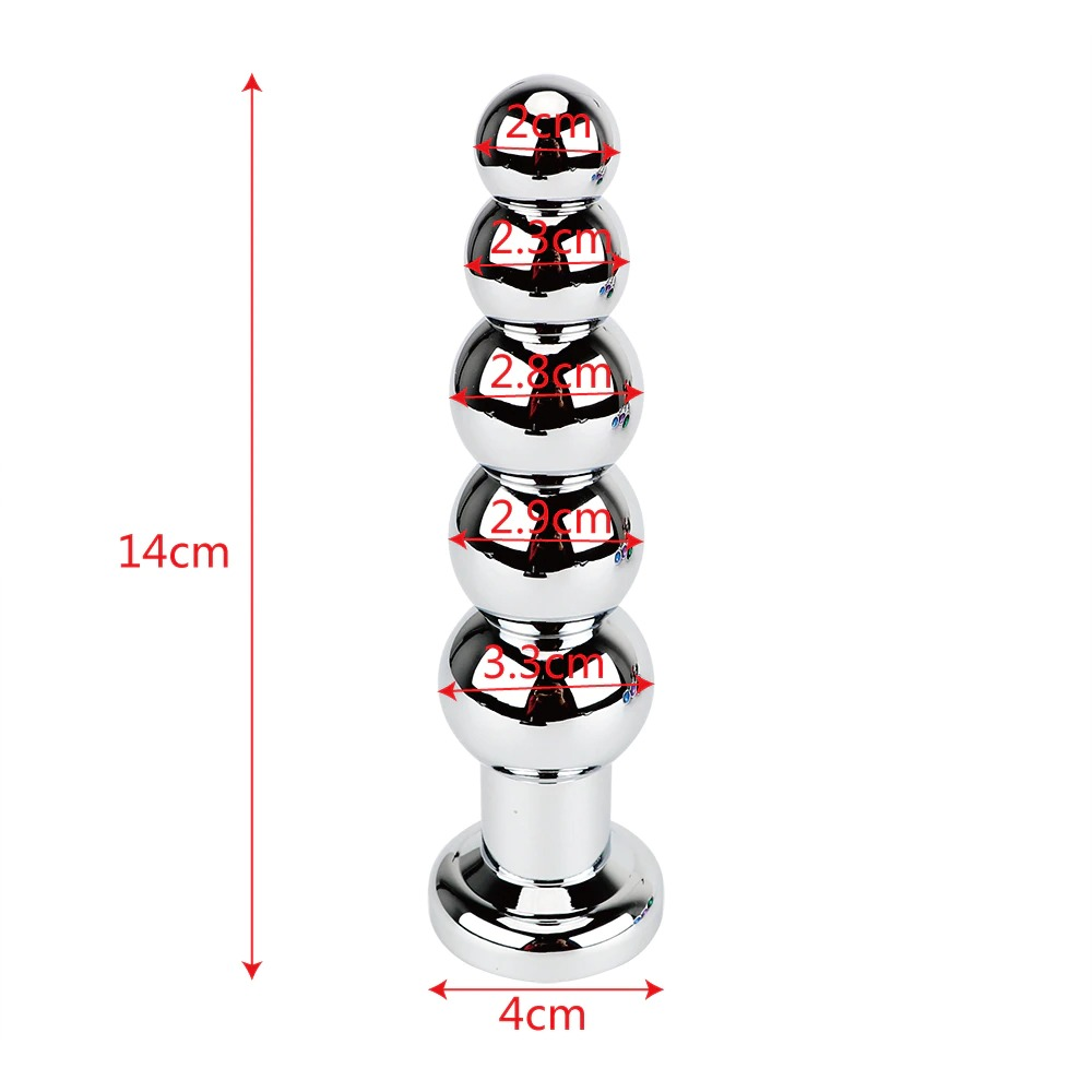 Prostate Massage Anal Beads for Men / Female Stainless Steel Anal Plug for Adult - EVE's SECRETS