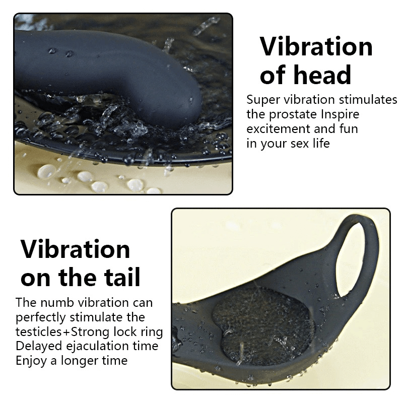 Prostate Massager for Men / Male Butt Vibrator with Cock Ring and Scrotum Pouch / Adult Sex Toys - EVE's SECRETS