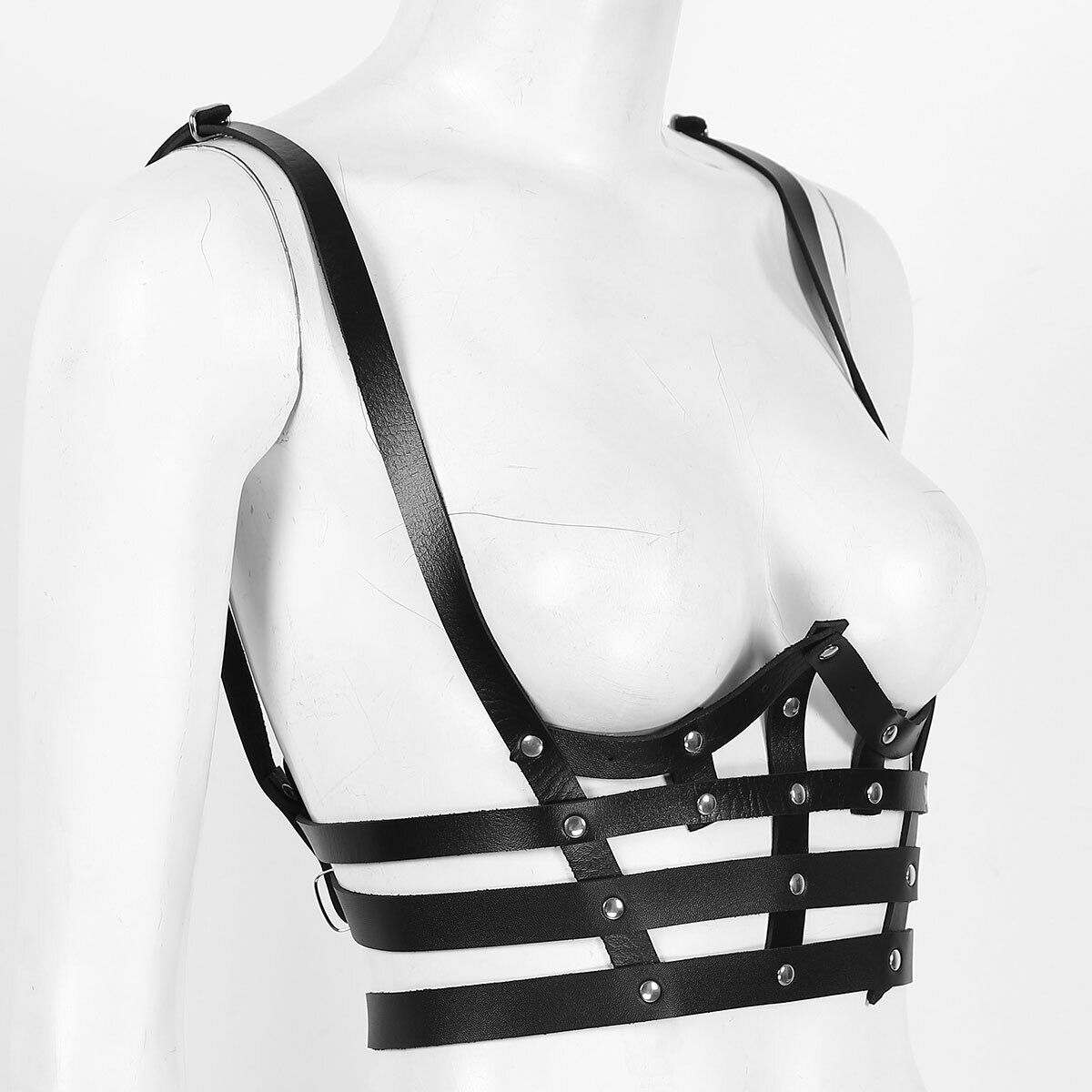 PU Leather Chest Harness for Ladies / Sexy Lingerie Suspenders / BDSM Body Waist Belts - EVE's SECRETS
