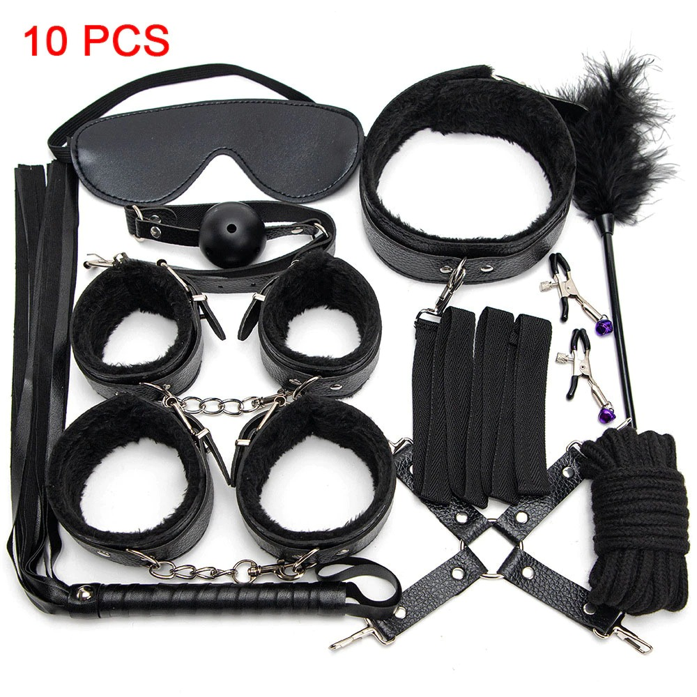 PU Leather Erotic Fetish Kits / Bondage BDSM Toys For Couples - EVE's SECRETS