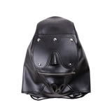 PU Leather Eye Mask with Open Mouth / Adult Erotic Gag Bondage for Couple - EVE's SECRETS