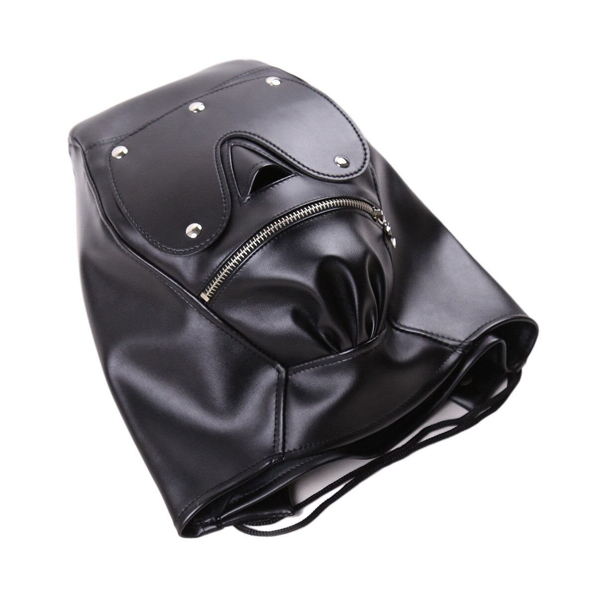 PU Leather Eye Mask with Open Mouth / Adult Erotic Gag Bondage for Couple - EVE's SECRETS
