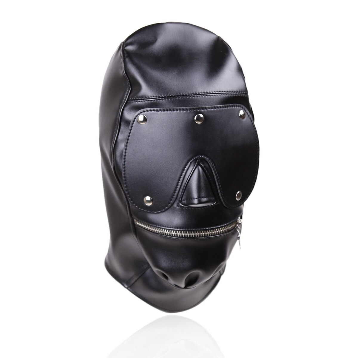 PU Leather Eye Mask with Open Mouth / Adult Erotic Gag Bondage for Couple - EVE's SECRETS
