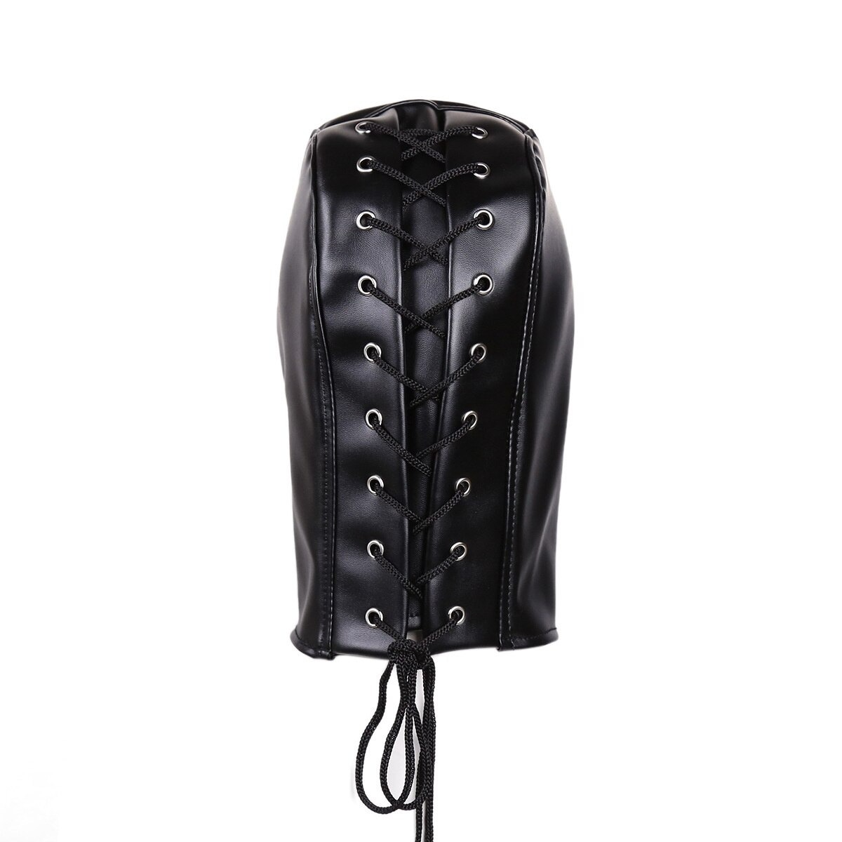 PU Leather Eye Mask with Open Mouth / Adult Erotic Gag Bondage for Couple - EVE's SECRETS