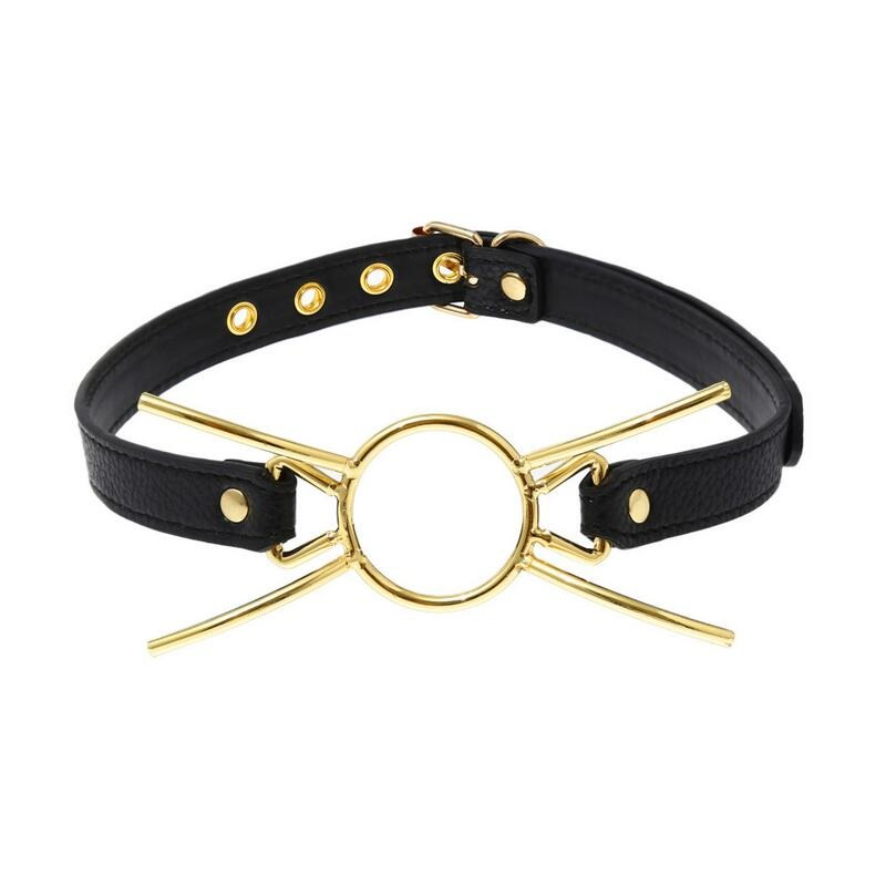 PU Leather Mouth Gag for Adult / Stainless Steel Ring for Oral Sex / BDSM Sex Toy - EVE's SECRETS