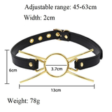 PU Leather Mouth Gag for Adult / Stainless Steel Ring for Oral Sex / BDSM Sex Toy - EVE's SECRETS