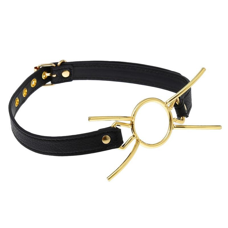 PU Leather Mouth Gag for Adult / Stainless Steel Ring for Oral Sex / BDSM Sex Toy - EVE's SECRETS
